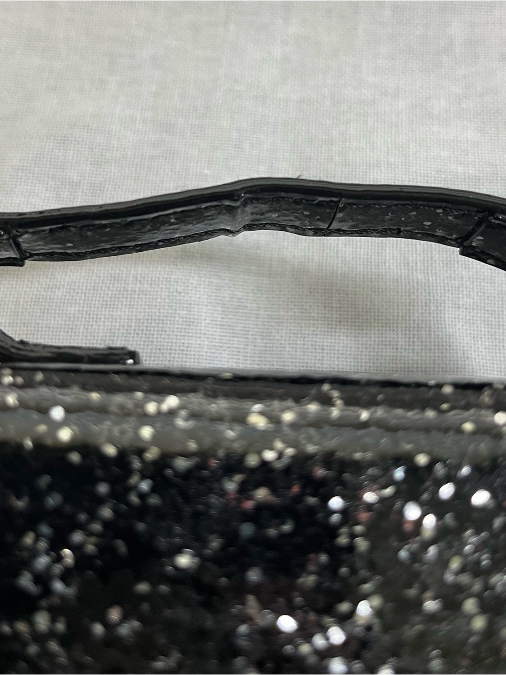 kate spade Black Glitter Mini Scout Satchel/Crossbody with Gold Hardware - Picture 10 of 10